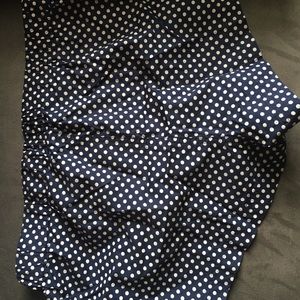 J.Crew sleep shorts cotton navy blue polka dot NWT